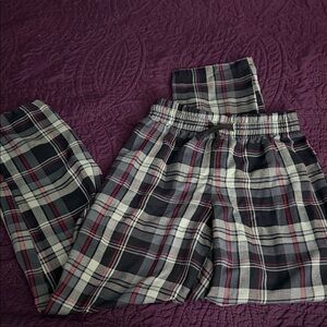 Cat & Jack Blue Plaid Kids Pajama Pants M (8)